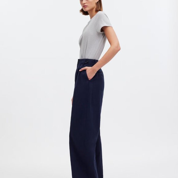Madewell Harlow Wide-Leg Pant Size 4 Navy Deep Indigo - Picture 10 of 14